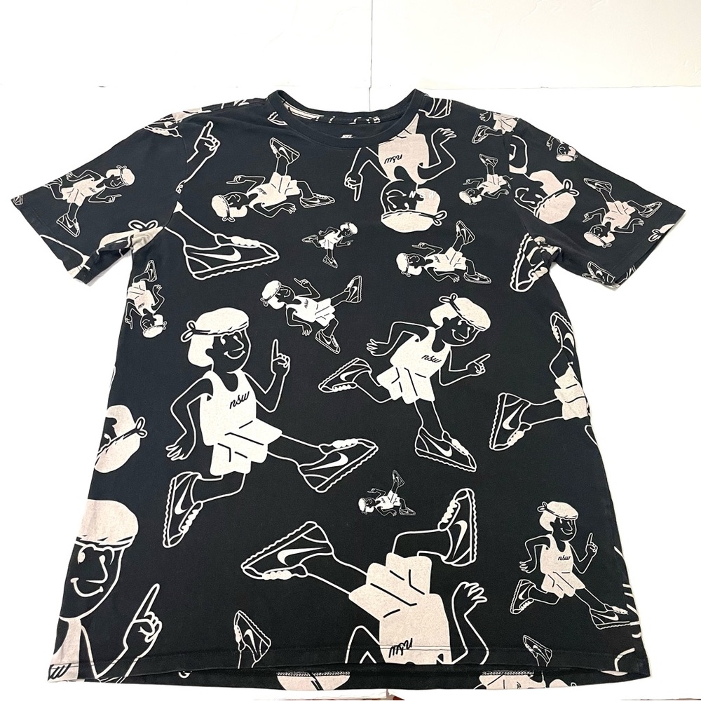 Nike Running Man NSW T Shirt ~ Black Faded Mens Marathon Long Distance Sz L